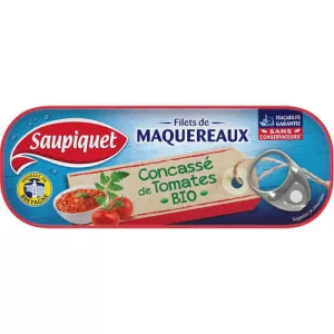 Filets de Maquereaux au concassé de tomates bio - SAUPIQUET