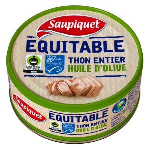 Thon entier trait d'huile d'olive Vierge extra MSC 130g - SAUPIQUET