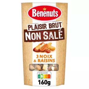 Trái cây sấy khô Nho khô Hạnh nhân, Hạt điều, Quả hạch Brazil, 160g - BENENUTS