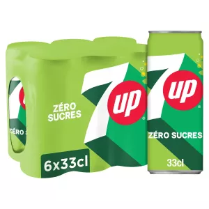 Soda Saveur Citron Et Citron Vert Zéro Sucres 6x33cl -  7up