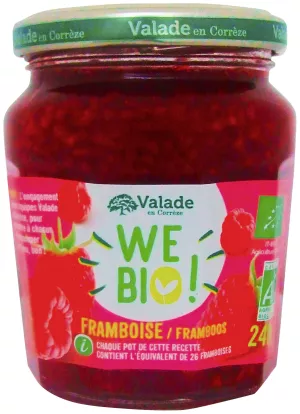Préparation de framboise bio 240g - VALADE