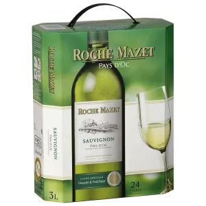 النبيذ الأبيض Vin de pays d'Oc Sauvignon ROCHE MAZET نافورة 3L