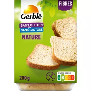 Pain Demi Nature Sans Gluten Sans Lactose 200g - Gerble