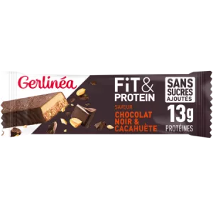 Fit & Protein Bar 黑巧克力花生味无添加糖 45 克 - GERLINÉA