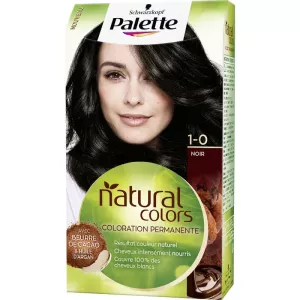 Coloration Cheveux Permanente 1-0 Noir Natural Colors Sans Ammoniaque palette - SCHWARZKOPF