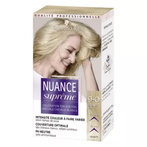 Coloration cheveux spéciale cheveux blancs NUANCE 9-0 blond clair - SCHWARZKOPF