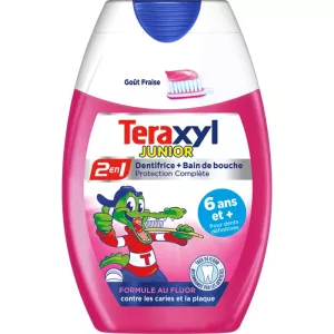 2 in 1 toothpaste strawberry flavor 6 years+ 75ml - TERAXYL