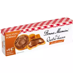 Biscuits quatre-heures chocolat/ caramel 160g - BONNE MAMAN