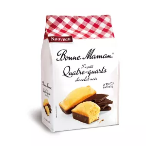 Cuatro Cuartos cubiertos de chocolate amargo 300g - BONNE MAMAN