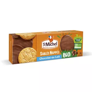 Biscoito amanteigado de chocolate ao leite orgânico 140g - ST MICHEL