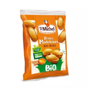 Madeleines orgânicas com ovos sem óleo de palma 400g - ST-MICHEL