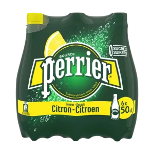 Gaser water flavored lemon 50cl pet x 6 - PERRIER