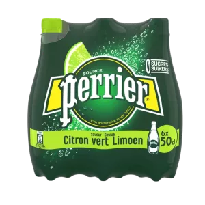 Gaser water flavored lemon 50cl pet x 6 - PERRIER