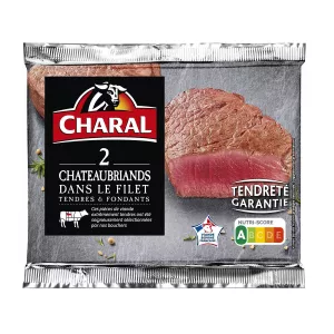 Chateaubriands trong lưới đấu thầu và tan chảy 2-280g - Charal
