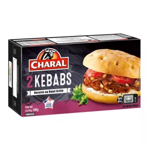 Bánh mì kẹp thịt kebab 2x250g - CHARAL