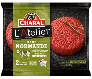 Bít tết cắt nhỏ giống Normandy, 10% M.F 130g - CHARAL