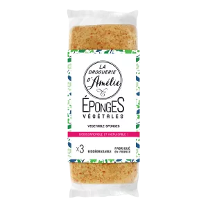 Esponjas vegetais biodegradáveis ​​3 peças - LA DROGERIE D'AMELIE