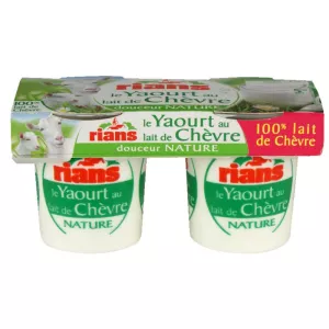 Yaourt nature au lait de chèvre 2x120g - RIANS