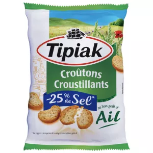 Knoflook- en zoutcroutons, 0,80 g - TIPIAK