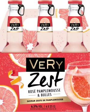 Bebida Espumante de Toranja Rosé 6,5% 6x25cl - VERY