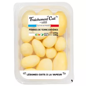 साबुत छिलके रहित आलू 370 ग्राम - ताजा पका हुआ