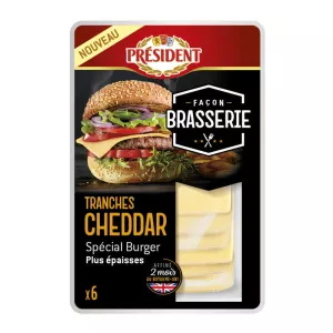 Fatias Especiais de Cheddar Birger x6 200g - PRESIDENT