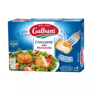 モッツァレラチーズクロッカンテの融解と鮮明なX6 - GALBANI