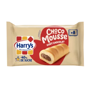 Weiche Kuchen gefüllt mit Schokoladen-Schoko-Mousse, weniger Zucker x8 - HARRY'S