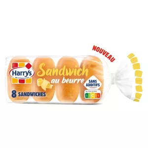 Sandwich ya mkate na siagi bila nyongeza x8 - HARRY'S
