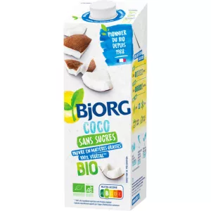 Bevanda vegetale al cocco biologica non zuccherata, 1l, BJORG