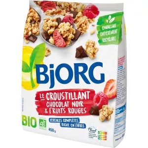 Ngũ Cốc Giòn Choco Trái Cây Đỏ Hữu Cơ 450g - Bjorg