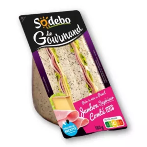 Club sandwich el gourmet superior de jamón y Comté DOP - SODEBO