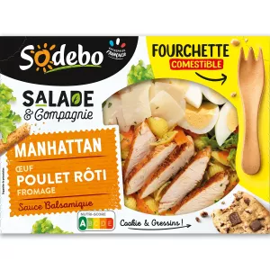 Manhattan Salad Mboga Mbichi Mboga ya Kuku ya Kuku ya Kuku ya Kuku 320g - SODEBO