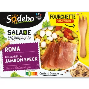 Roma Insalata Pasta Speck Prosciutto Crudités Mozzarella 320g - Sodebo