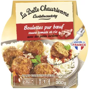 Фрикадельки из говядины с каталонским соусом и рисом 300г - LA BELLE CHAURIENNE