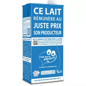 1l Lait Demi Ecreme Cqlp