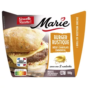Rustikaler Burger Charolais Emmentaler Rindfleisch 190g - Marie