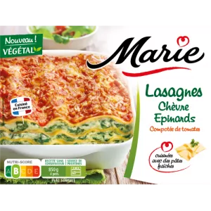 Lasagnes chèvre épinards 850g - MARIE