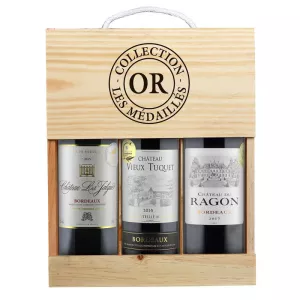 Vin Rouge, Assortiment les Médailles Or, 12,5°, 3x75cl