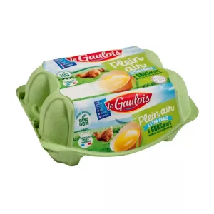 Gros oeufs plein air extra frais X6 - LE GAULOIS