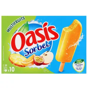 Bâtonnets sorbet multifruits x10 - OASIS