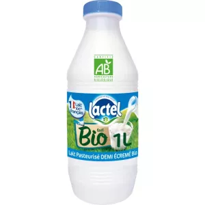 Lait demi écrémé BIO 1L - LACTEL