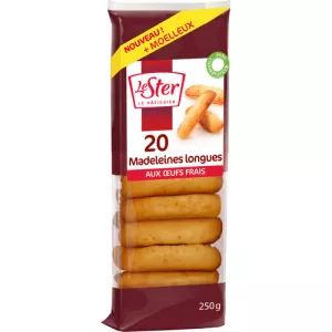 Madeleines longues aux œufs frais x20 250g - LE STER