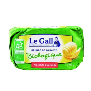 Barrita de Mantequilla Ecológica Media Sal 250g - Le Gall