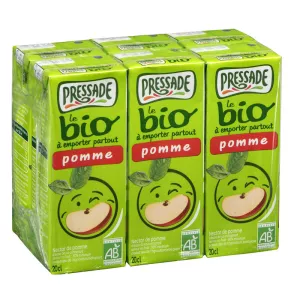 Jus de pomme BIO 6x20cl - PRESSADE