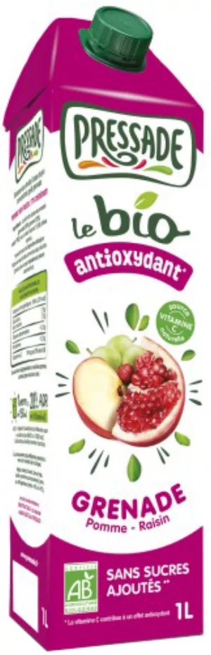 Jus de fruit grenade sans sucre ajoutés bio 1L - PRESSADE