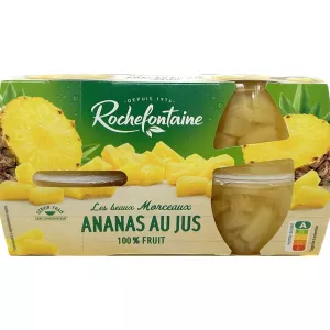 Ananasstukjes In Sap 4x125ml - Rochefontaine
