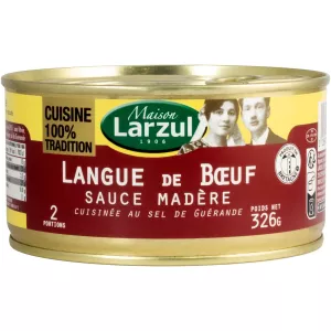 Langue de bœuf sauce madère 326g - LARZUL