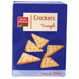 Bolachas Triângulo de Gergelim e Papoula 100g - BELLE FRANCE