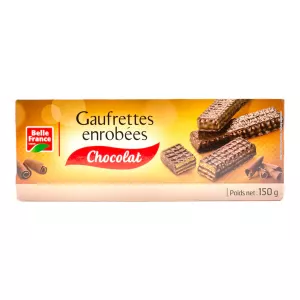 Gauffrettes Enrobées Chocolat 150g - BELLE FRANCE
